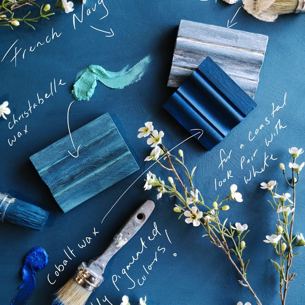 Check out French Navy with Christabelle coloured wax