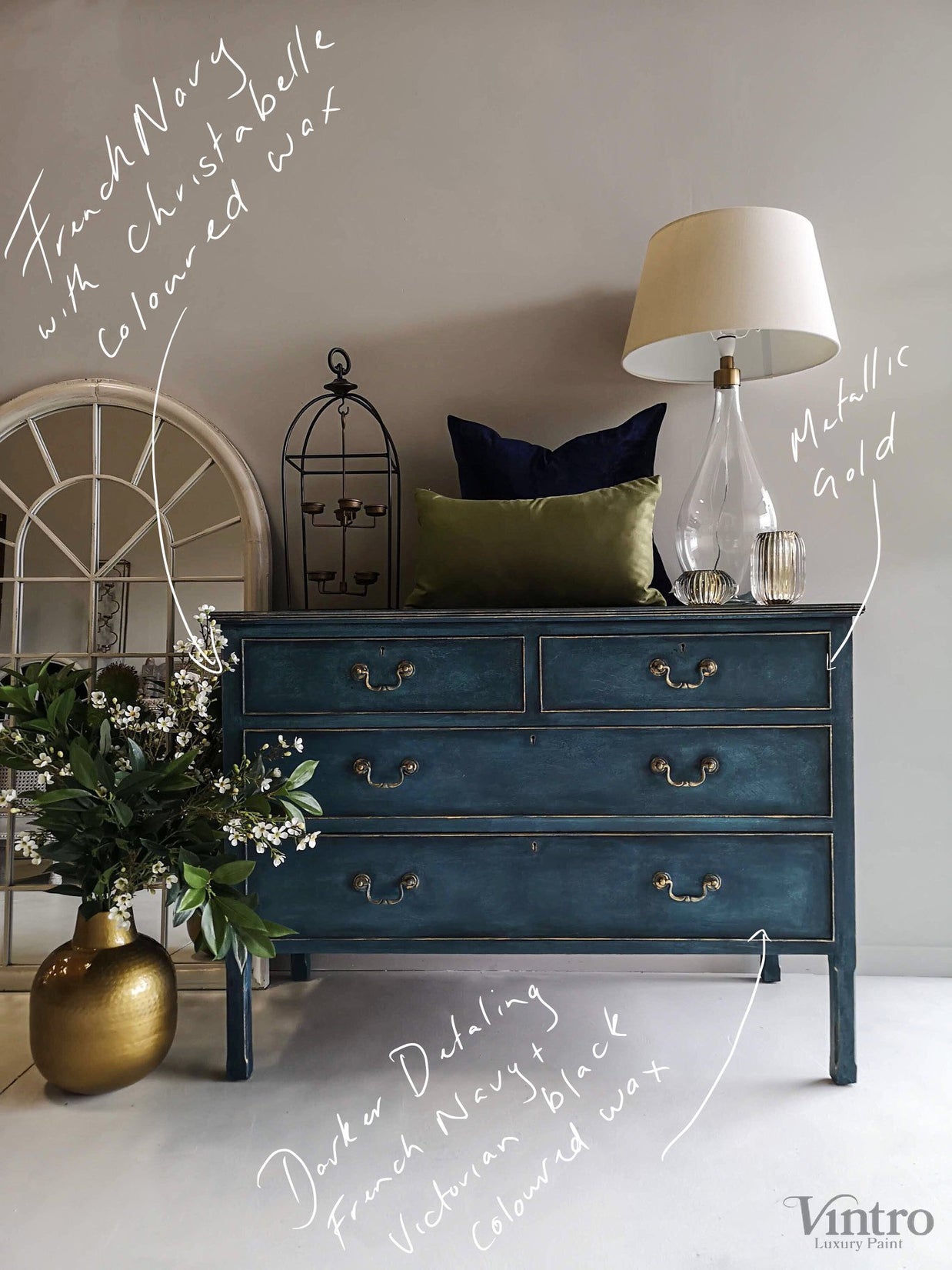 Check out French Navy with Christabelle coloured wax