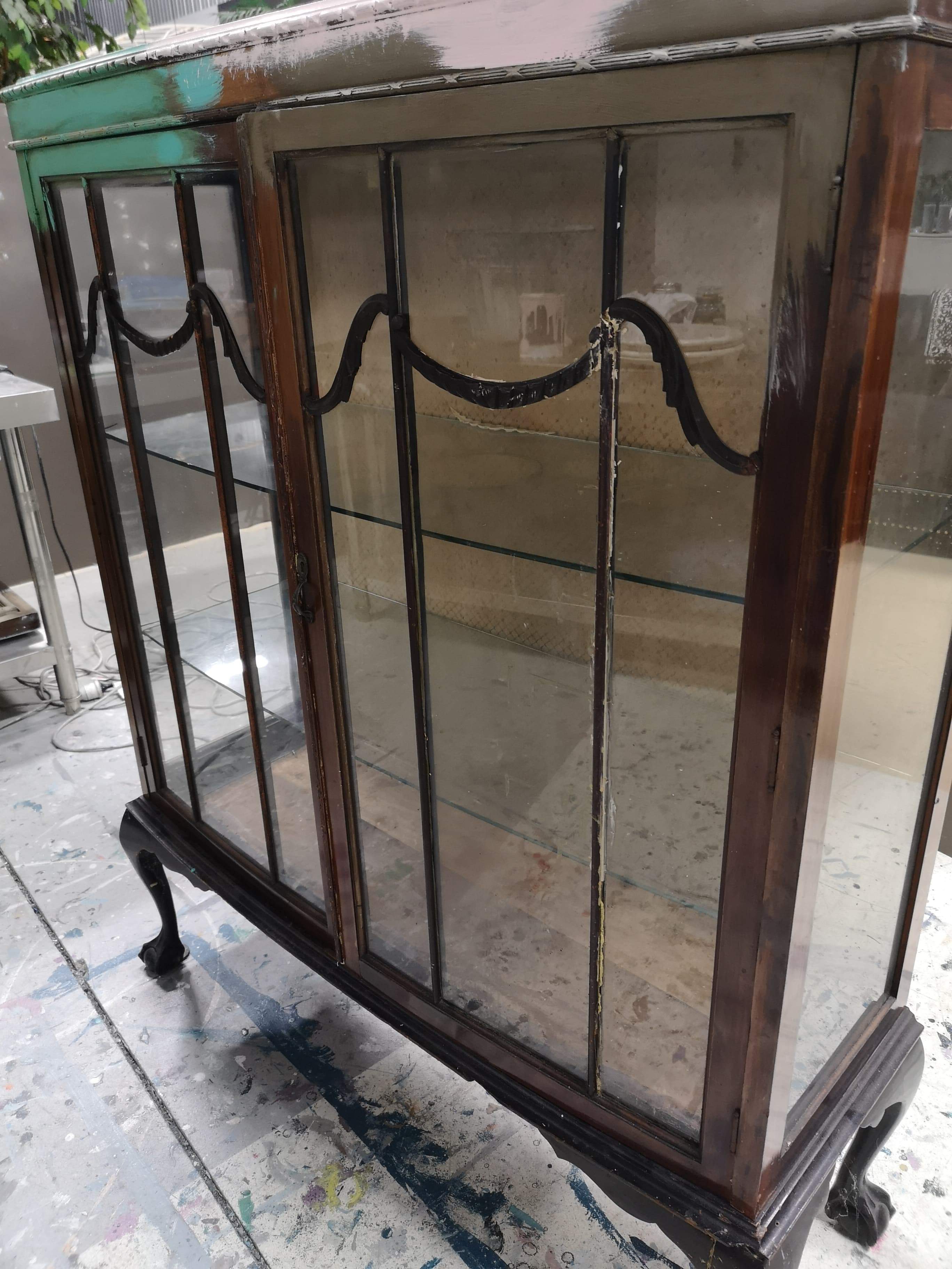 Not For Sale - Rea: Aged Metallic Champagne gold cabinet