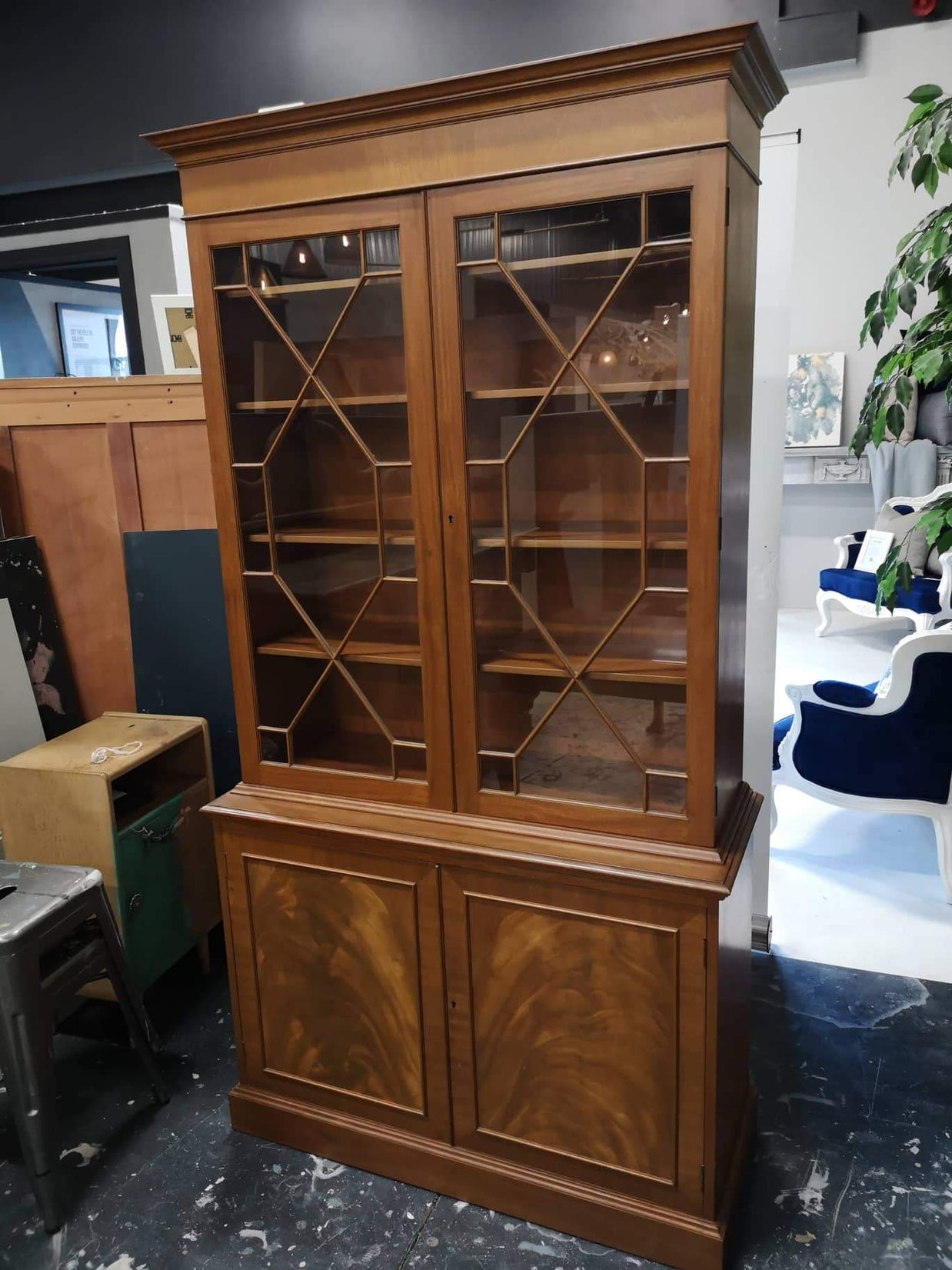 Not For Sale - Commissioned Crisp White cabinet in Vintro Crystal No Seal