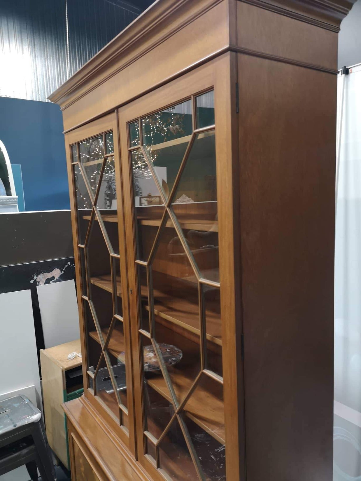 Not For Sale - Commissioned Crisp White cabinet in Vintro Crystal No Seal
