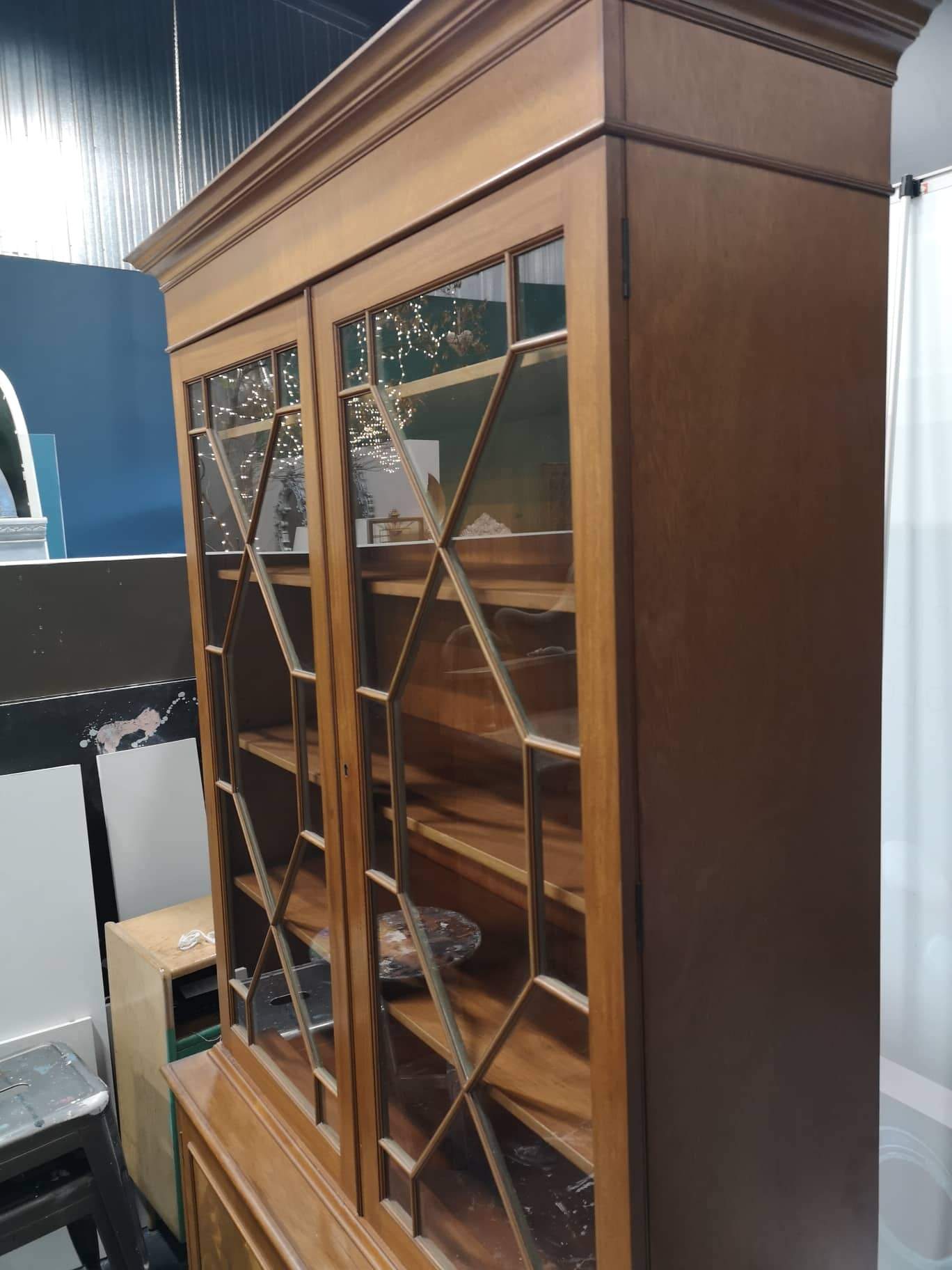 Not For Sale - Commissioned Crisp White cabinet in Vintro Crystal No Seal