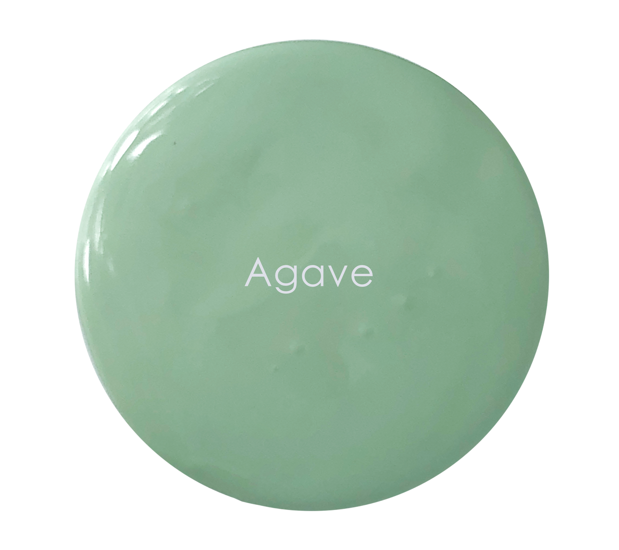 Agave chalk paint swatch – soft green inspired by NZ agave plants