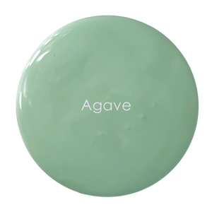 Agave chalk paint swatch – soft green inspired by NZ agave plants