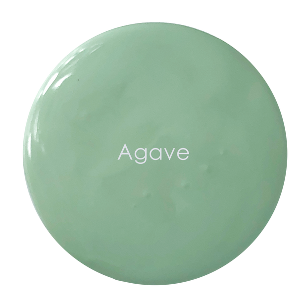 Agave chalk paint swatch – soft green inspired by NZ agave plants