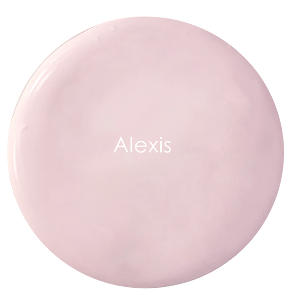 Alexis chalk paint swatch – soft pale pink artisan finish