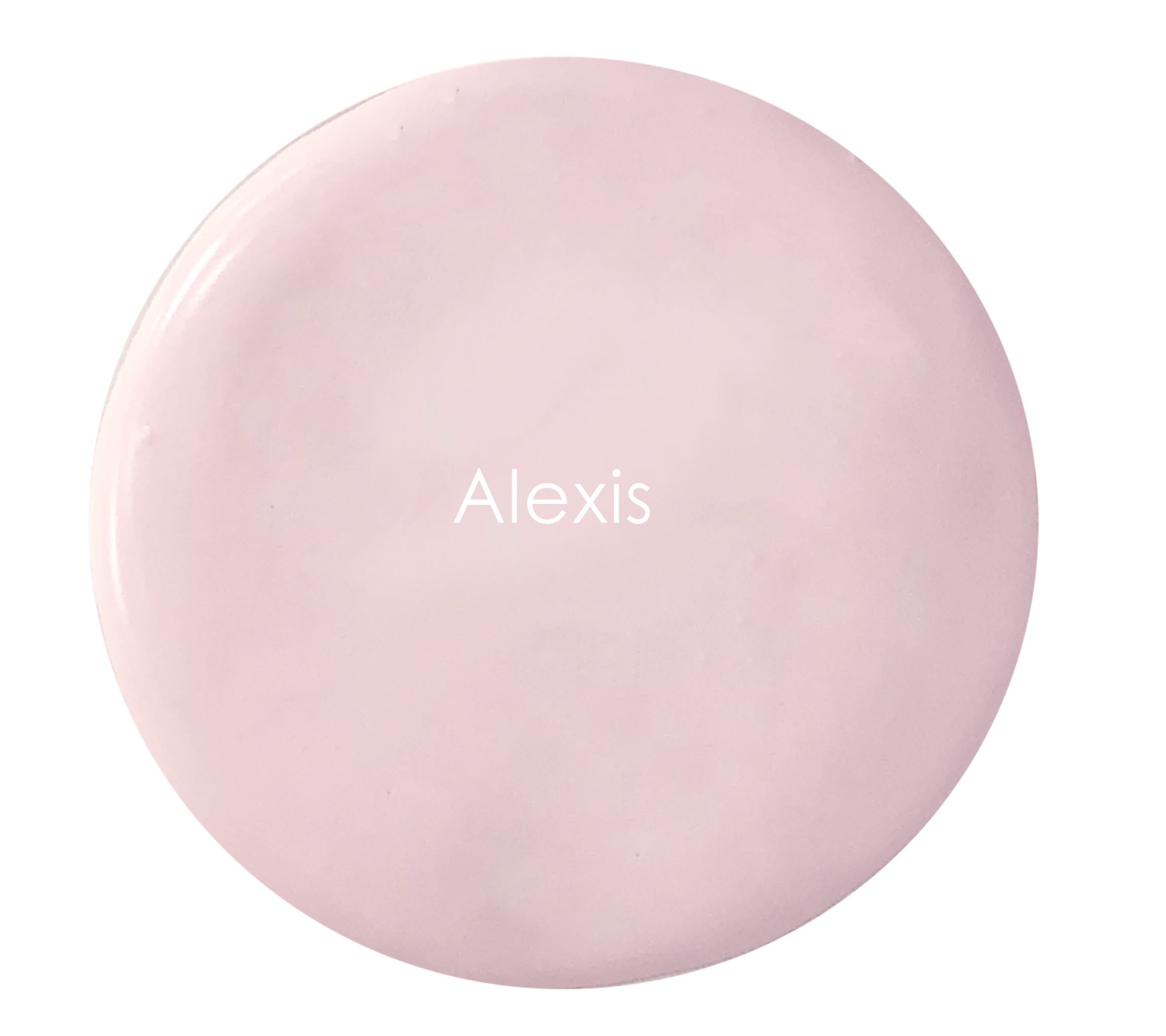Alexis Velvet Luxe swatch – soft pale pink artisan finish
