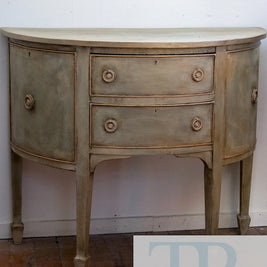 Not For Sale - Allesandra: Half round antique sideboard in Chateau Grey