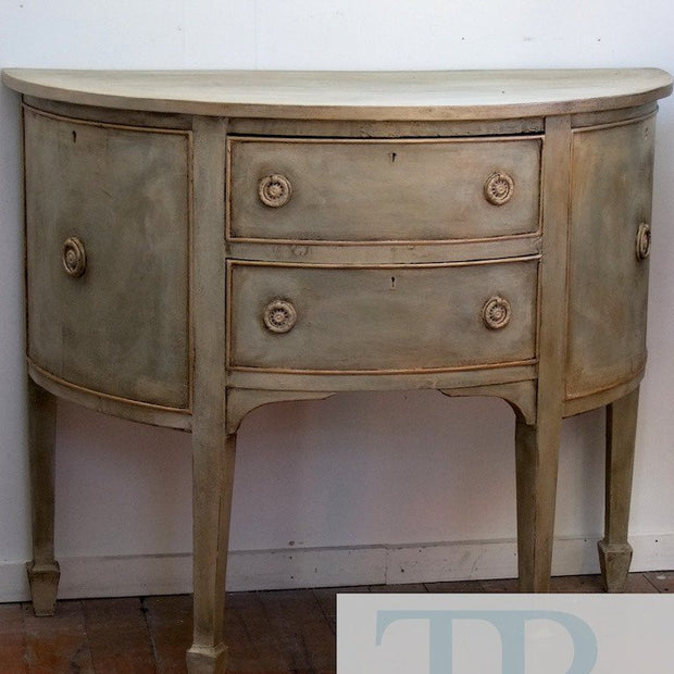 Not For Sale - Allesandra: Half round antique sideboard in Chateau Grey