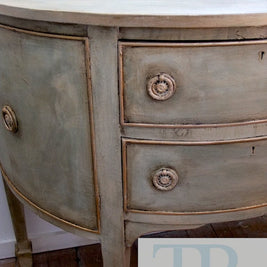 Not For Sale - Allesandra: Half round antique sideboard in Chateau Grey