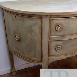 Not For Sale - Allesandra: Half round antique sideboard in Chateau Grey