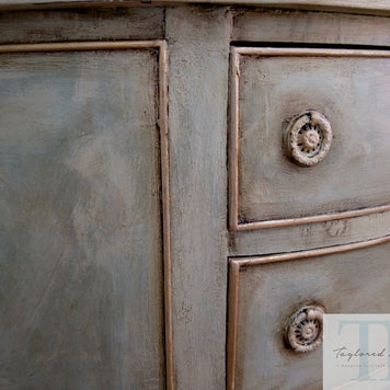 Not For Sale - Allesandra: Half round antique sideboard in Chateau Grey