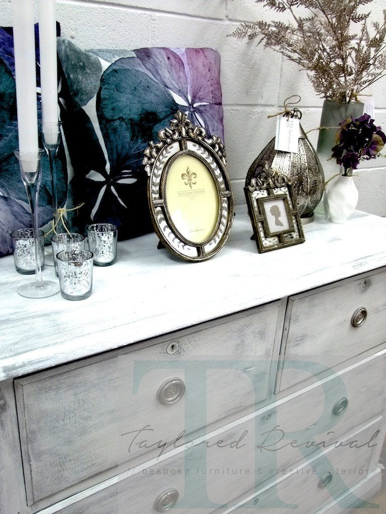Not For Sale - Commissioned Set of Drawers Pure White and Paris Grey