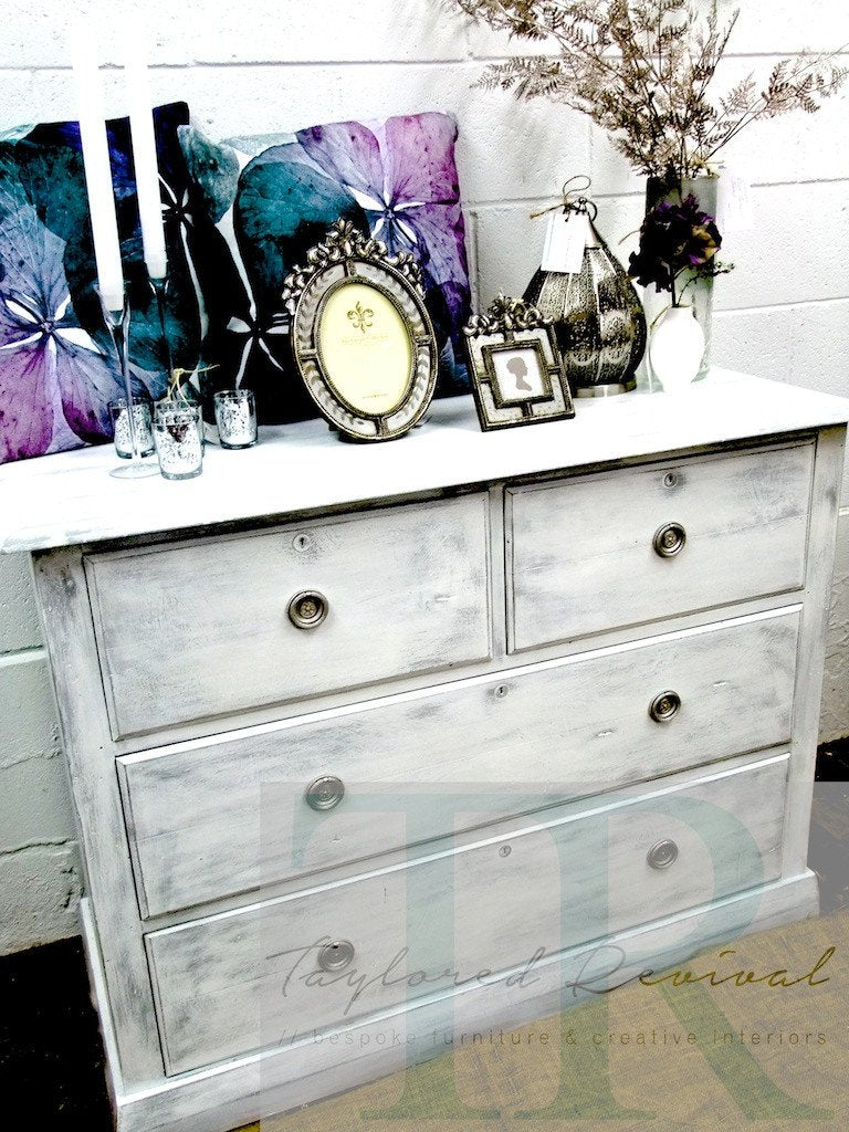 Not For Sale - Commissioned Set of Drawers Pure White and Paris Grey