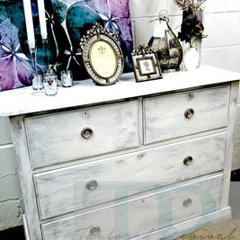 Not For Sale - Commissioned Set of Drawers Pure White and Paris Grey