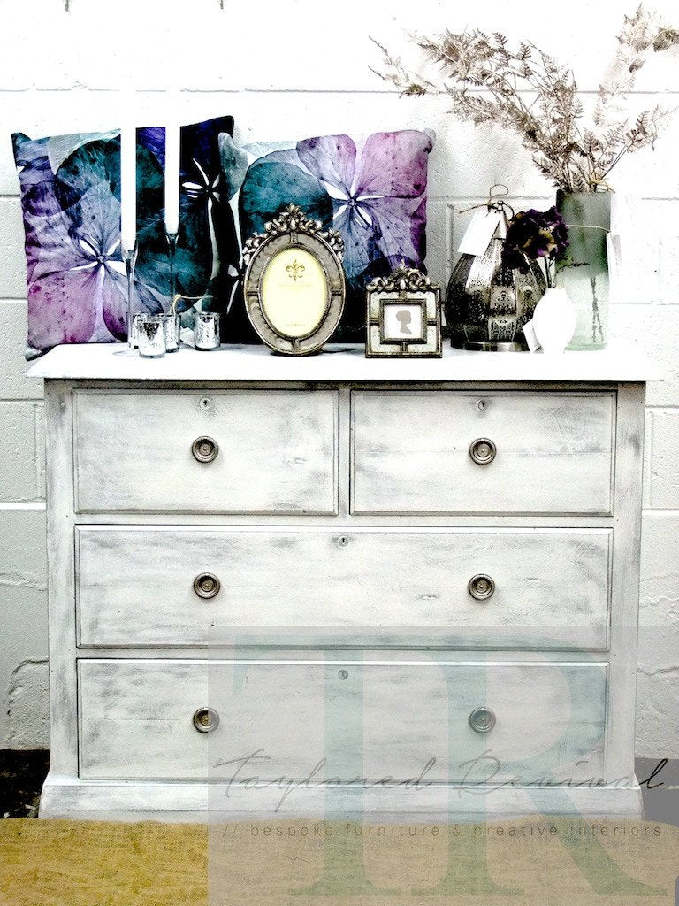 Not For Sale - Commissioned Set of Drawers Pure White and Paris Grey