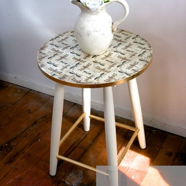 Not For Sale - Amy: Pretty side table gold gilded and Decoupaged