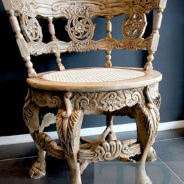 Not For Sale - Andrea : French Elegance collection: Hand painted, round ornate chair in Coco and Antoinette