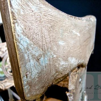 Not For Sale - Andrea : French Elegance collection: Hand painted, round ornate chair in Coco and Antoinette