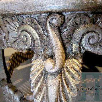 Not For Sale - Andrea : French Elegance collection: Hand painted, round ornate chair in Coco and Antoinette