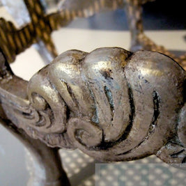 Not For Sale - Andrea : French Elegance collection: Hand painted, round ornate chair in Coco and Antoinette