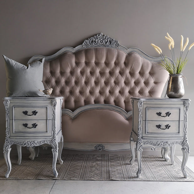 Not For Sale - Commissioned Bedroom Suite in a french style white & blue finish