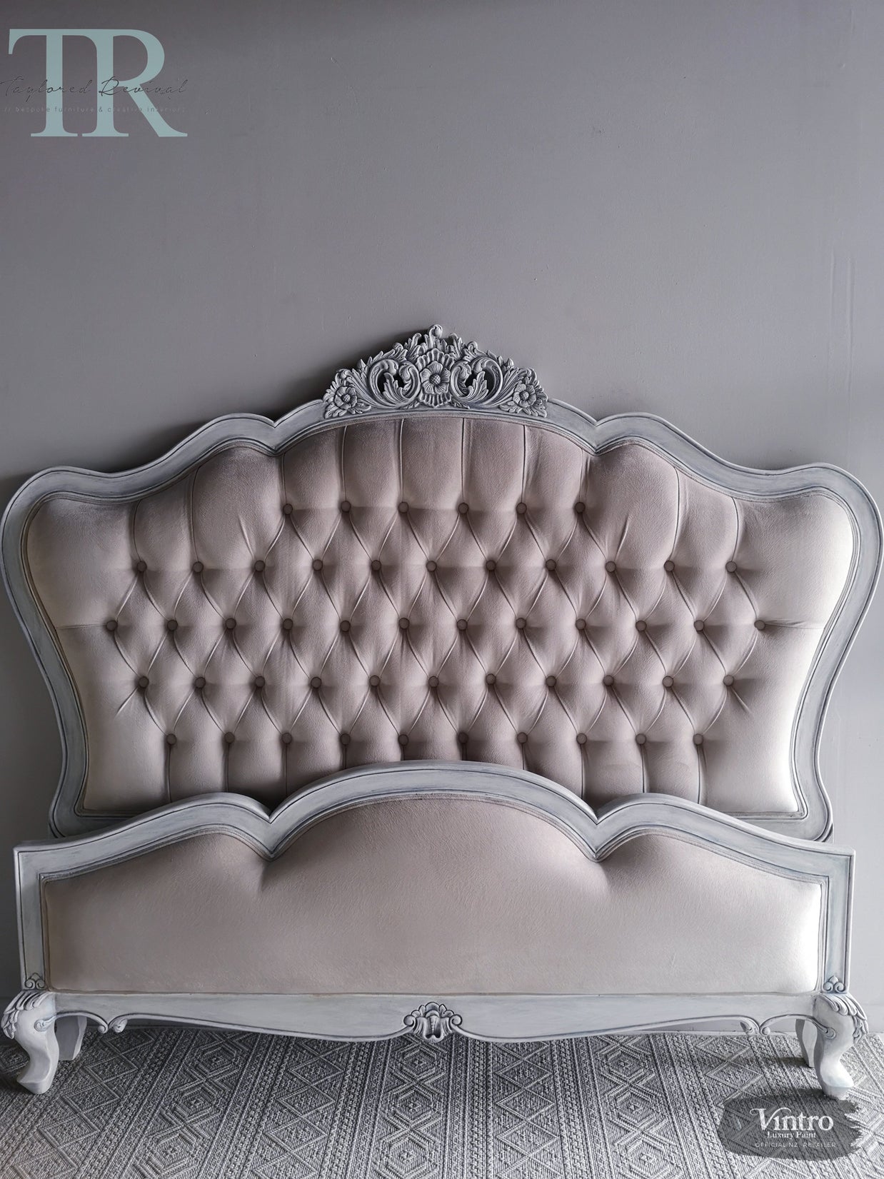 Not For Sale - Commissioned Bedroom Suite in a french style white & blue finish
