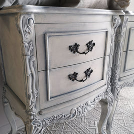 Not For Sale - Commissioned Bedroom Suite in a french style white & blue finish