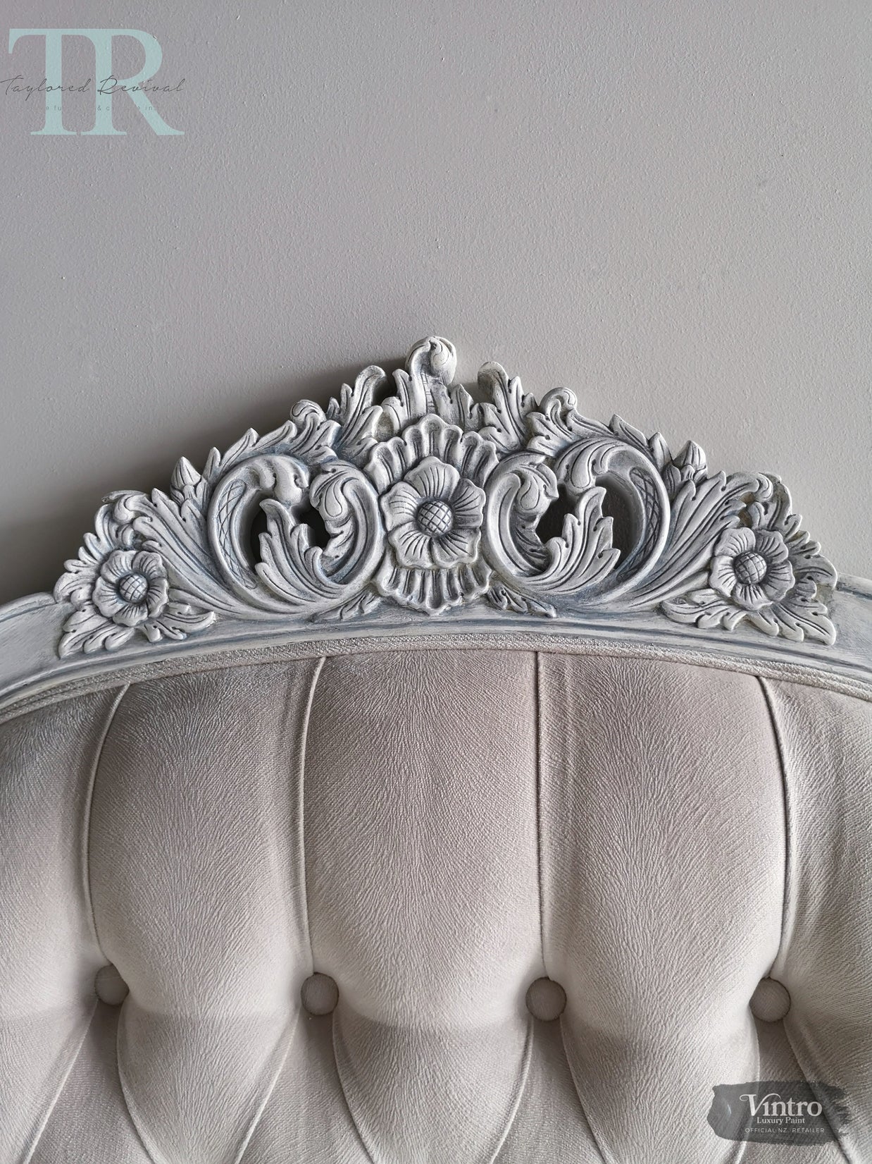 Not For Sale - Commissioned Bedroom Suite in a french style white & blue finish