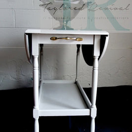 Not For Sale - Oak Tea Trolley in Custom mixed Paris Grey with Graphite underside