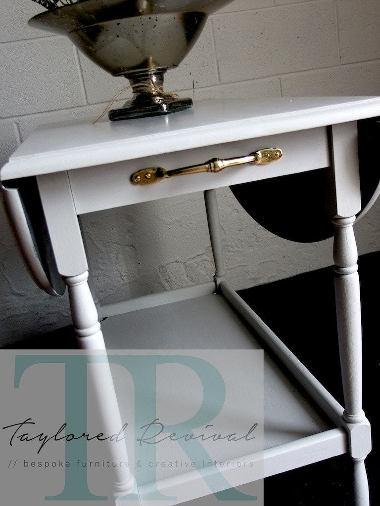 Not For Sale - Oak Tea Trolley in Custom mixed Paris Grey with Graphite underside