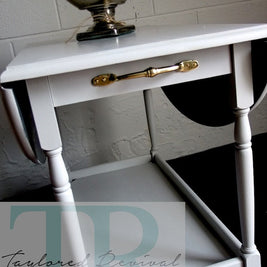 Not For Sale - Oak Tea Trolley in Custom mixed Paris Grey with Graphite underside