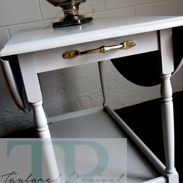 Not For Sale - Oak Tea Trolley in Custom mixed Paris Grey with Graphite underside