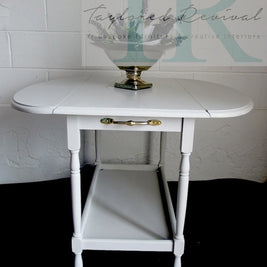 Not For Sale - Oak Tea Trolley in Custom mixed Paris Grey with Graphite underside
