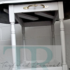 Not For Sale - Oak Tea Trolley in Custom mixed Paris Grey with Graphite underside