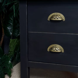 Not For Sale - Commissioned Bedsides in Obsidian Blue with Carbon Black