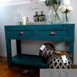 Not For Sale - Commissioned Feature Hall table in custom blended Teal