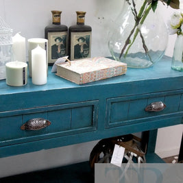 Not For Sale - Commissioned Feature Hall table in custom blended Teal