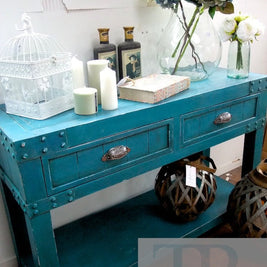 Not For Sale - Commissioned Feature Hall table in custom blended Teal