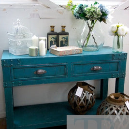 Not For Sale - Commissioned Feature Hall table in custom blended Teal
