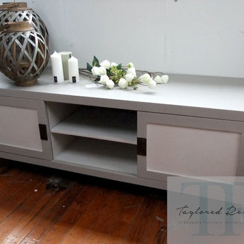 Not For Sale - Commissioned Side table and entertainment unit in a French Linen blend