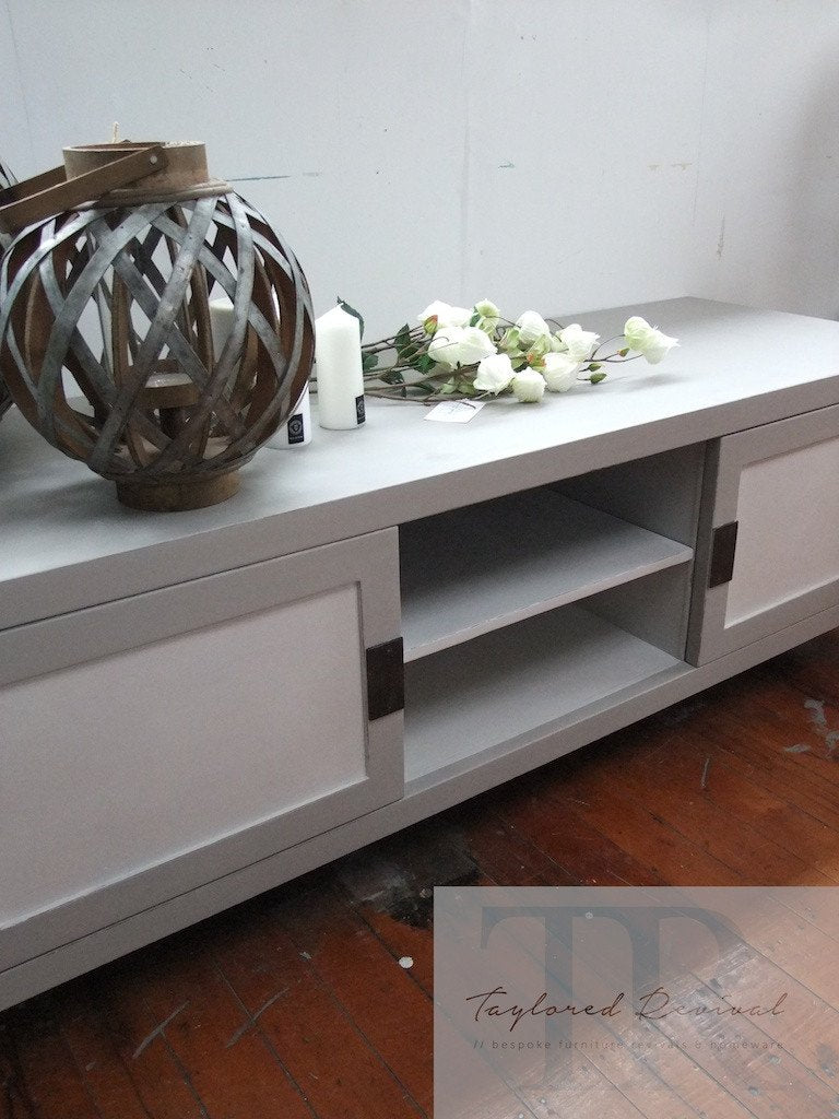 Not For Sale - Commissioned Side table and entertainment unit in a French Linen blend