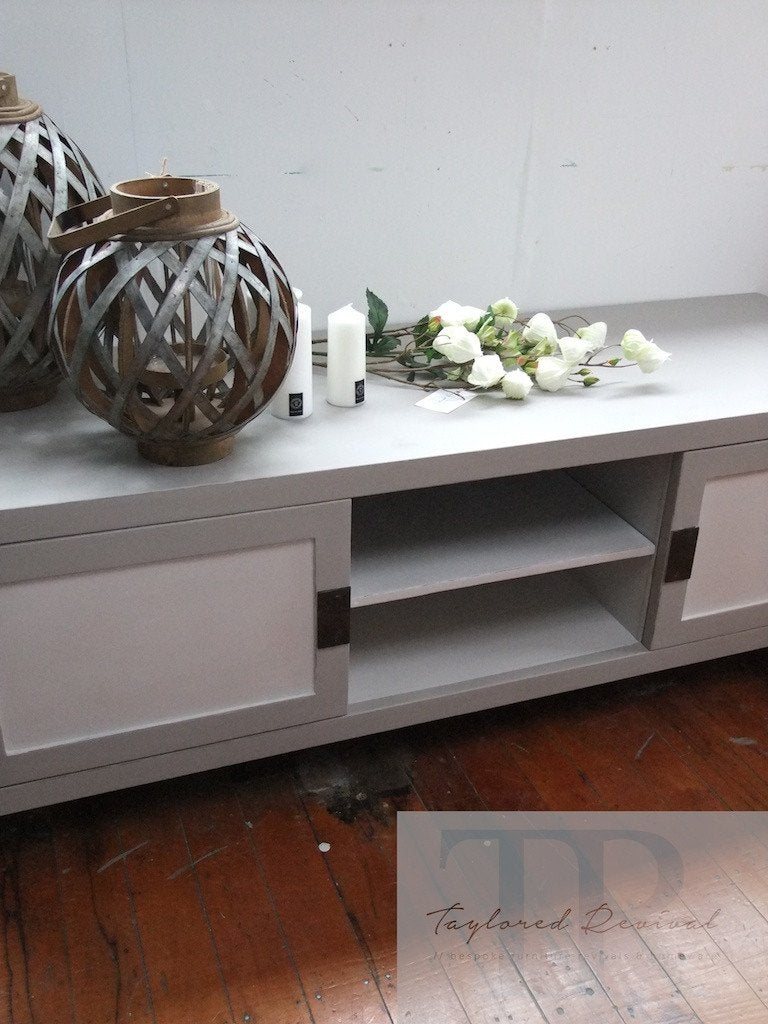 Not For Sale - Commissioned Side table and entertainment unit in a French Linen blend