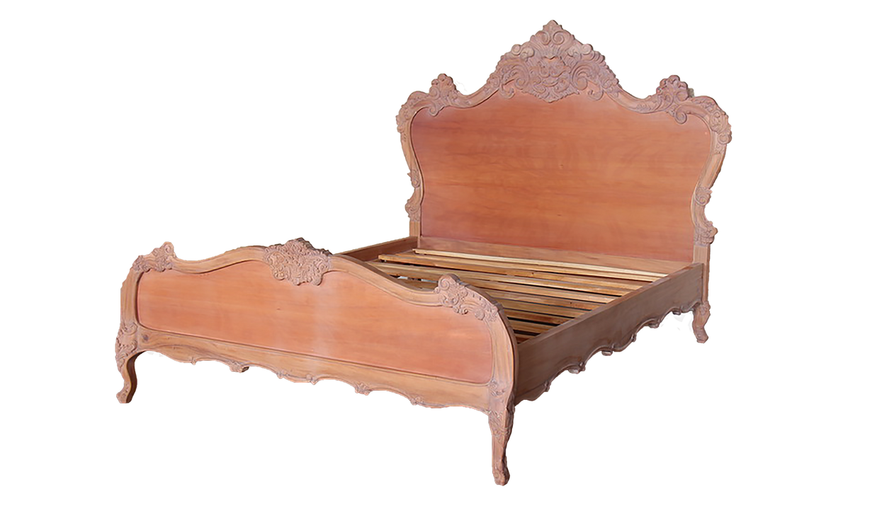 Not For Sale - Commissioned Rococo bed in Cloudburst & Victorian Black Wax