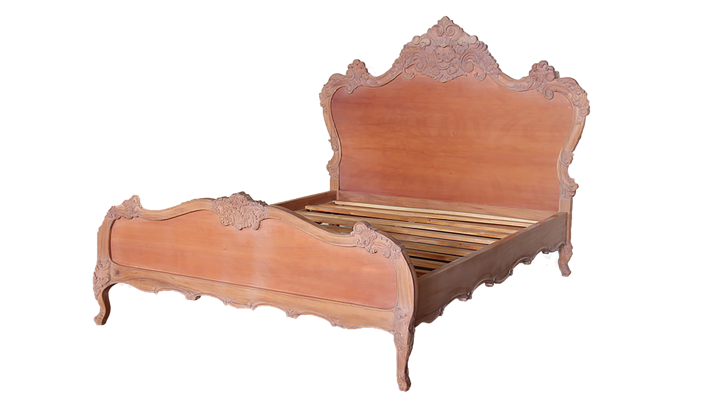 Not For Sale - Commissioned Rococo bed in Cloudburst & Victorian Black Wax