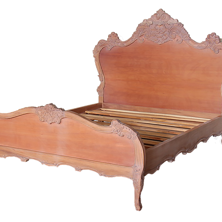 Not For Sale - Commissioned Rococo bed in Cloudburst & Victorian Black Wax