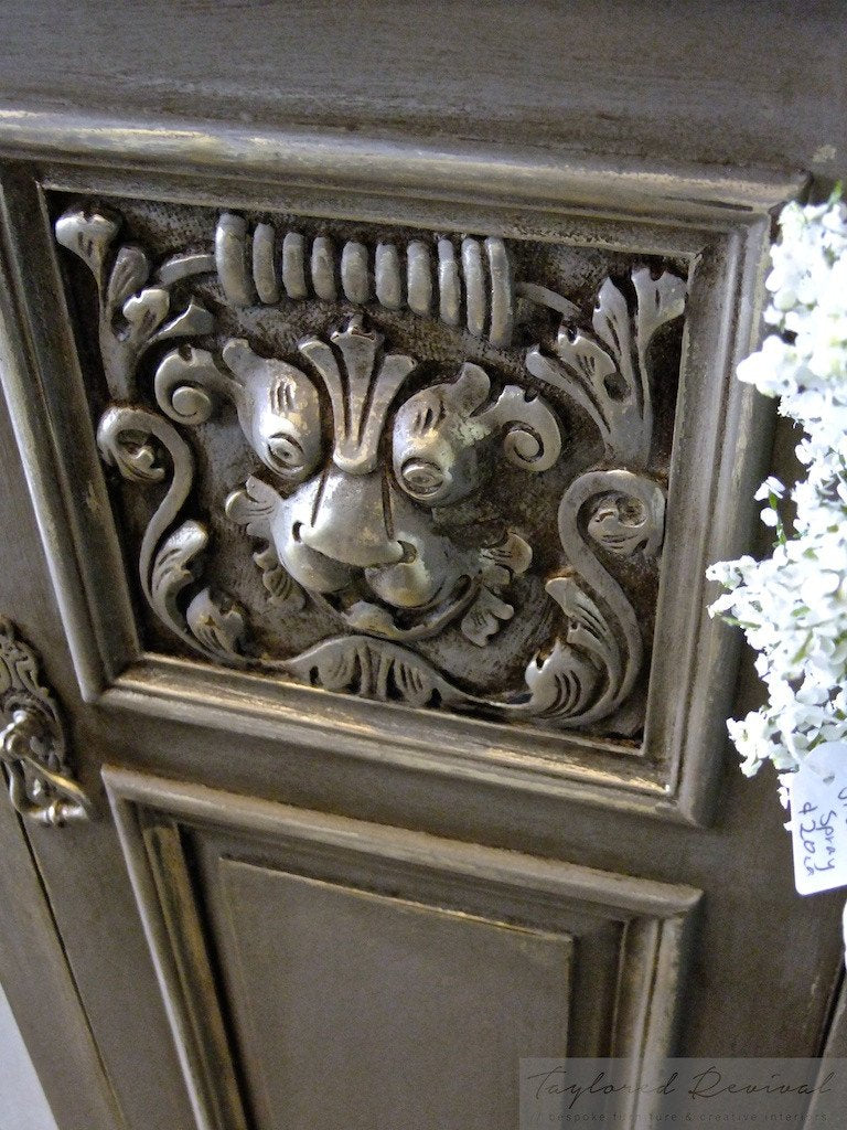 Not For Sale - Jacqueline: Revived Bedside table circa 1910-15 in French Linen