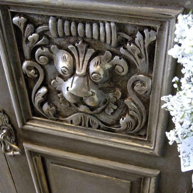 Not For Sale - Jacqueline: Revived Bedside table circa 1910-15 in French Linen