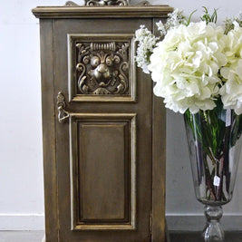Not For Sale - Jacqueline: Revived Bedside table circa 1910-15 in French Linen