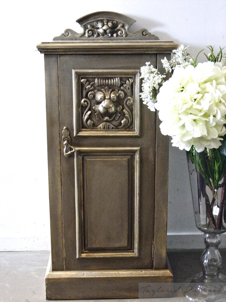 Not For Sale - Jacqueline: Revived Bedside table circa 1910-15 in French Linen